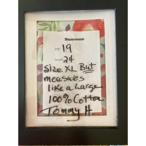 Tommy Hilfiger Top T Shirt Plus Size XL (but measures smaller) Striped Navy Pink - Picture 11 of 11